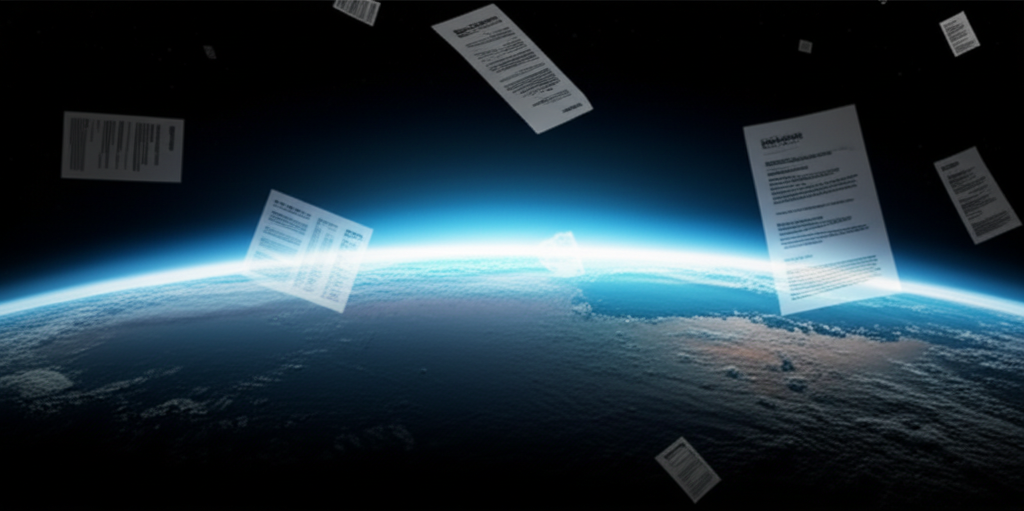 Glowing Earth horizon from orbit